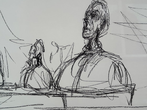 Alberto Giacometti – Buste dans l'atelier – Reproduction d'art officielle de la Galerie Maeght (cadre design (photo 6 of 15)