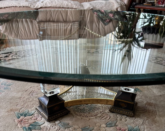 Facete cut glass Coffee table - 123 cm – Bronze (photo 10 of 11)