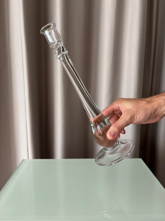 Candelabro alto vintage in vetro soffiato a mano – Portacandele, Glass (photo 4 of 7)
