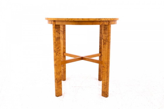 Image 1 of Mesa auxiliar Art Decó, mediados del siglo XX, abedul.