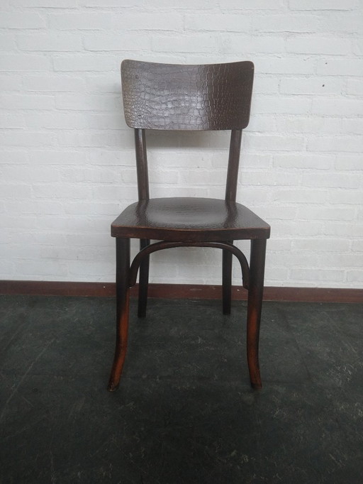 Chaise Thonet Mundus avec impression crocodile