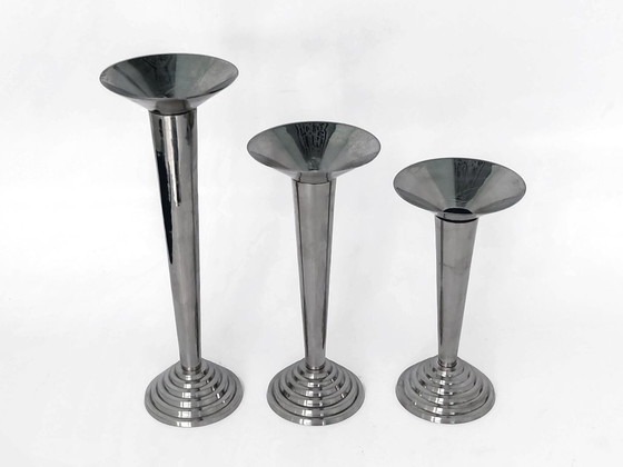 Image 1 of candlestick set art deco Bauhaus era
