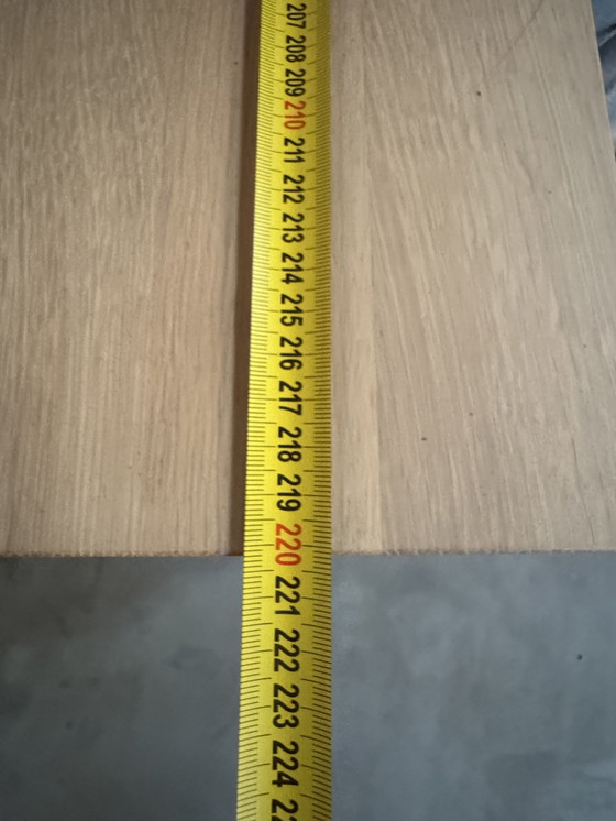 Image 1 of Mesa de centro de roble claro con estructura de metal negro (versión pesada)