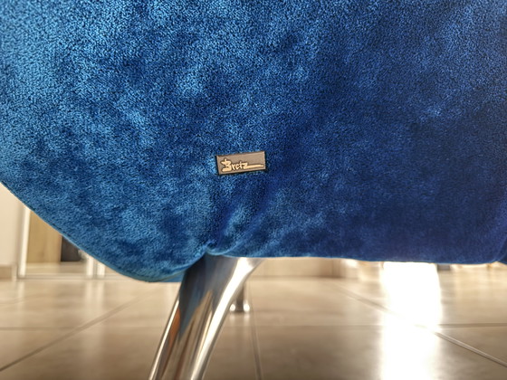 Image 1 of Bretz 3-zitsbank - model Cloud 7 - koningsblauw fluweel