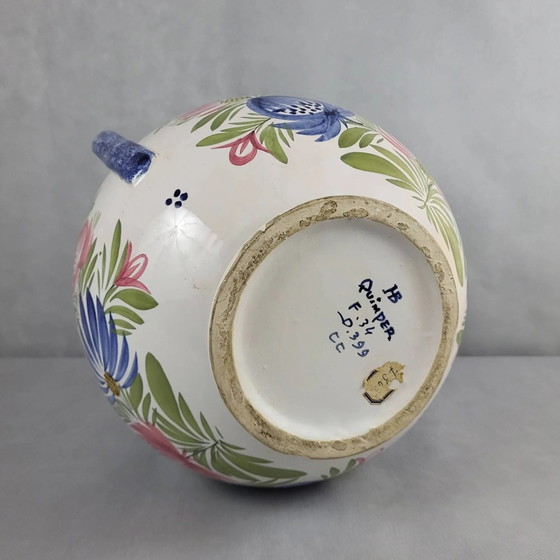 XXL ball vase in Quimper HB earthenware – Porcelain, Vintage (photo 10 of 11)