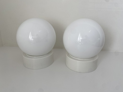 2 bombillas globo Corodex vintage para lámpara de techo o pared – años 60/70 – mediados de siglo