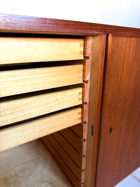Buffet bas vintage danois en teck, Poul Hundevad ‘60, Bois, Marron (photo 11 sur 15)
