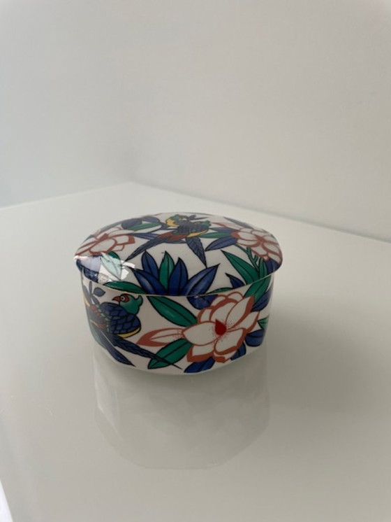 Image 1 of Vintage Yves Rocher ceramic jewelry box 1980s