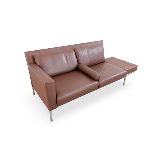 Original Walter Knoll Jason Sofa Couch Design Two-Seater Leather – 2 seaters, Metal (photo 9 of 10)
