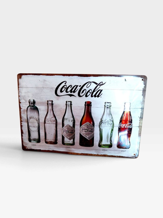 5 x Coca-Cola Signs / Curved Advertising Signs / No enamel, Wall decoration, Metal, Multi Color (photo 4 of 7)
