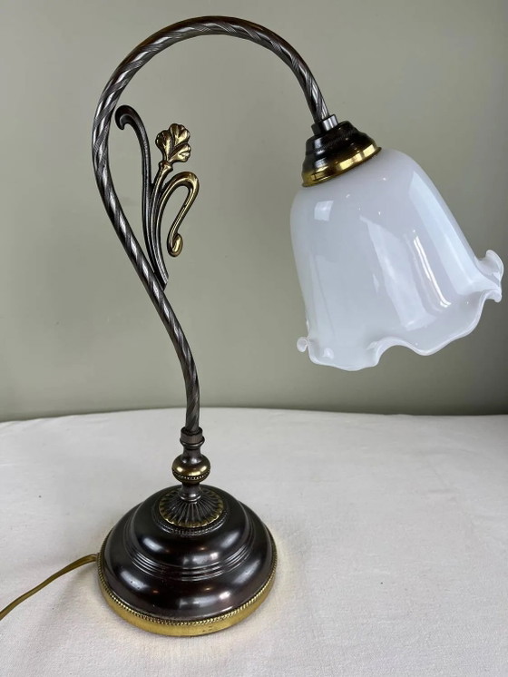 Lampada a tulipano antica – Lampade da tavolo, Metal, Art Deco (photo 3 of 9)