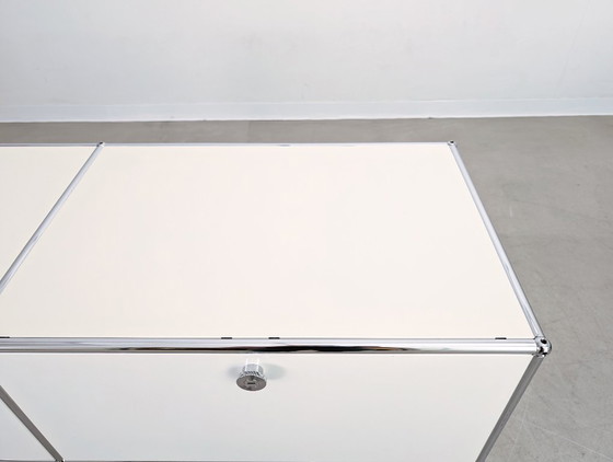 Image 1 of Original USM Haller Sideboard 2x2 pure white chest of drawers sideboard