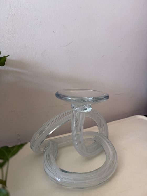 Bougeoir en verre de Murano à motif nœud infini pour bougie chauffe-plat – Objets déco, Murano Glass (photo 8 of 9)