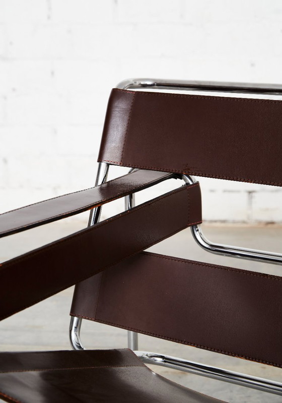Wassily-Stuhl von Marcel Breuer für Knoll International – Sessel, Leather (photo 12 of 18)