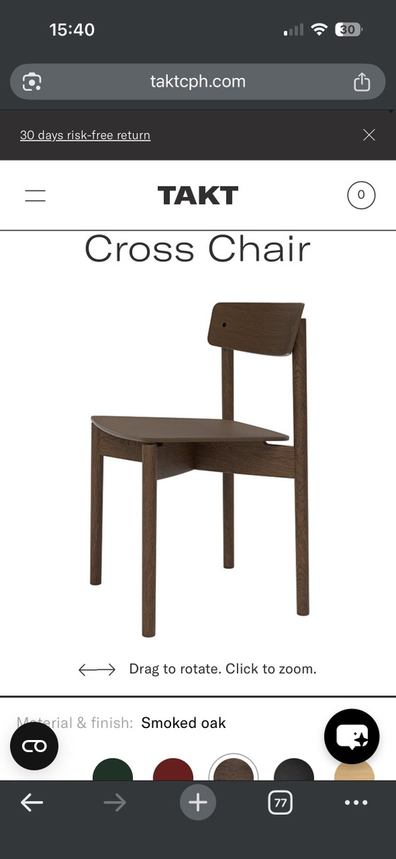 Image 1 of Chaises croisées TAKT CPH