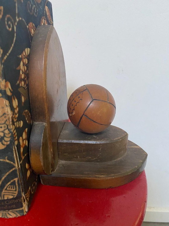 Fermalibri vintage Art Déco con sfere staccabili, in legno, anni '30-'40 – Oggetti decorativi, Wood (photo 6 of 8)
