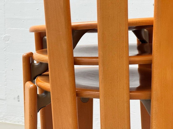 Image 1 of Set aus 4 Rey Stühle (Modell 3300) von Bruno Rey für Dietiker, 1980er Jahre