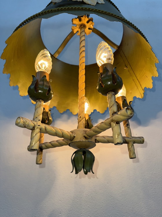 Florentine Chandelier Hollywood Regency Style 60s – Metal (photo 2 of 15)