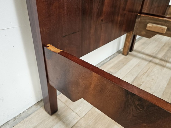 Image 1 of Coppia di letti singoli Art Decò in mogano e acero rosa, 1940