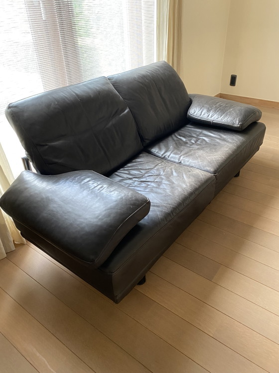 Image 1 of Divano di design Rolf Benz in pelle nera