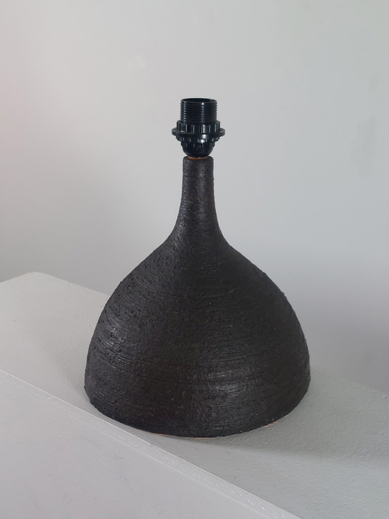 Image 1 of Lampada da tavolo vintage di metà secolo con base in ceramica.