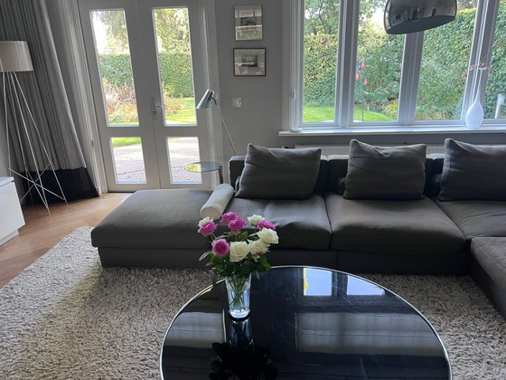 Minotti Jagger Kombination Mit Ottoman Und Huber Couchtisch – Sitzecke, Textile (photo 2 of 5)