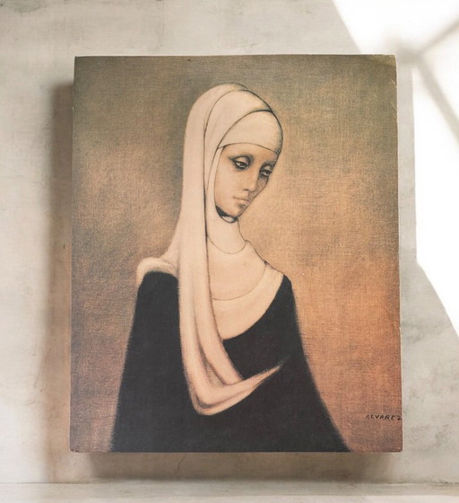 Reproducción de pintura impresión retrato Álvarez