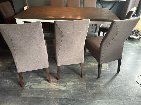 H&H Dining Table with 6 or 8 Chairs - 190x100x77 cm – Wood (photo 14 of 15)