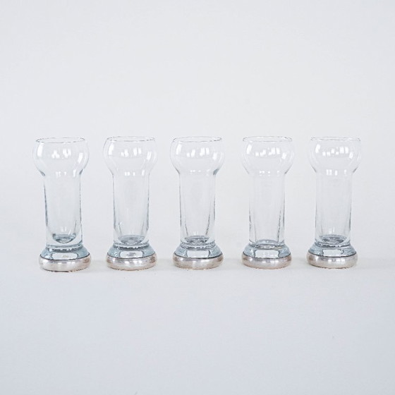 Image 1 of Set aus fünf Gläsern, italienisches Design, 1970er Jahre, hergestellt in Italien