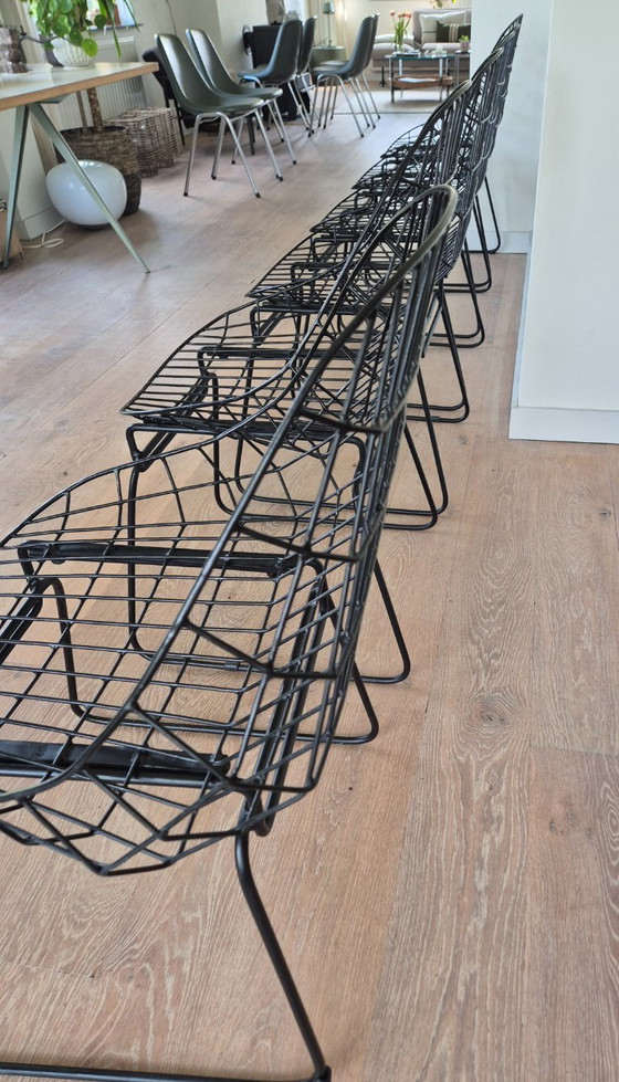 Image 1 of 6x Pastoe SM05 wire chairs door Cees Braakman zwart