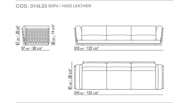 Image 1 of Flexform Cestone Sofas 2 Available Optional Corner Sofa LP 23,180.-