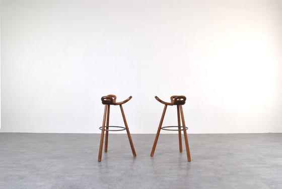 Image 1 of Sgabello da bar brutalista Marbella di Sergio Rodriguez per Conform, anni '70, set di 2.