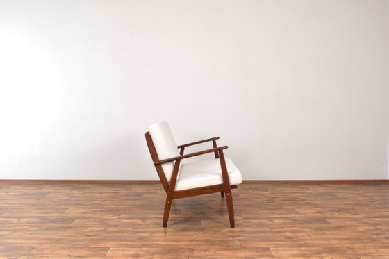 Image 1 of Zweisitzer-Sofa aus dänischem Teakholz aus der Mitte des 20. Jahrhunderts, 1960er Jahre.