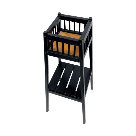 Image 1 of Vintage wooden stand/flower stand – 1960s/1970s, modernist design, 80 cm