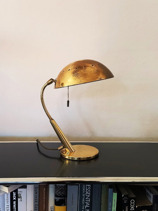 Hillebrand Brass Table Lamp, Mid-Century Design Paavo Tynell