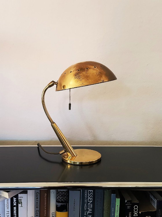 Image 1 of Hillebrand Brass Table Lamp, Mid-Century Design Paavo Tynell