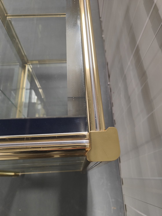 Image 1 of Table Chariot de Bar Français Or Chrome Paris par Pierre Vandel 1960s