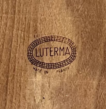 Image 1 of Paar Luterma-Hocker aus Buchenholz | Frankreich, 1950er Jahre | Mid-Century Modern