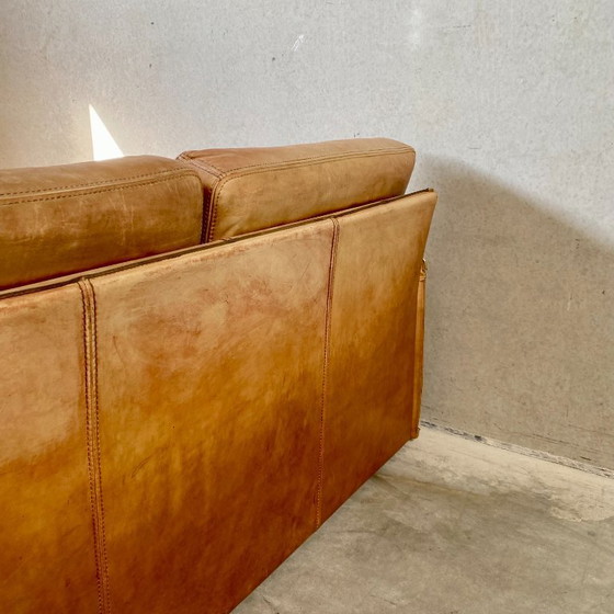 Image 1 of Baxter Arcon Sofa aus Büffelleder, italienisches Design, Marco Milisich, 1980