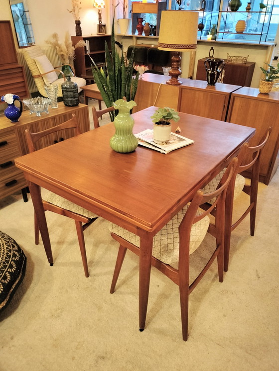 Image 1 of table de salle à manger extensible en teck vintage