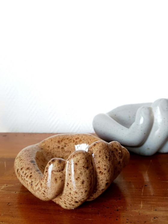 Image 1 of 2x ceramic hand trinket trays, 1980s