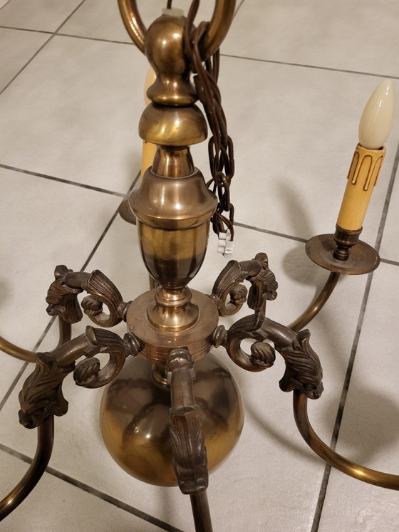 Lampadario vintage in ottone – Brass (photo 3 of 5)