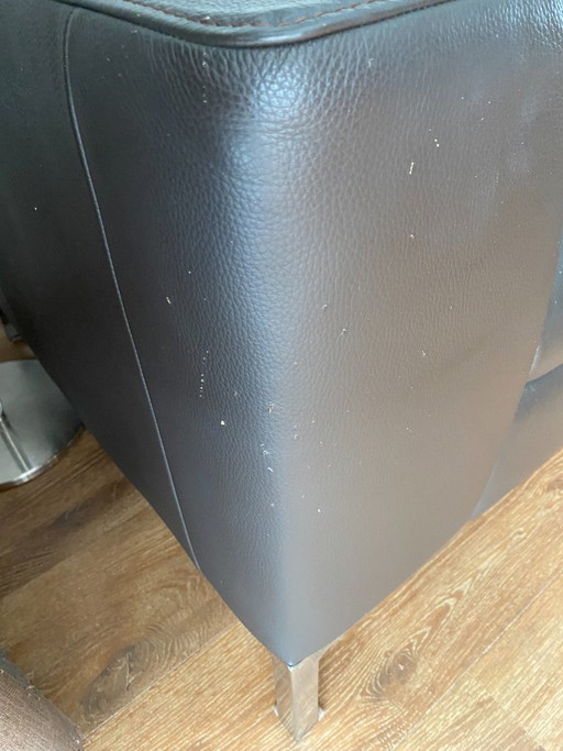 Canapé deux places Montel – 2 zitsbanken, Leather, Metal (photo 2 of 6)
