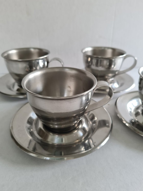 Motta Italy 4 Tazzine da Caffè Espresso a Doppia Parete – Stoviglie, Metal, rvs (photo 4 of 7)