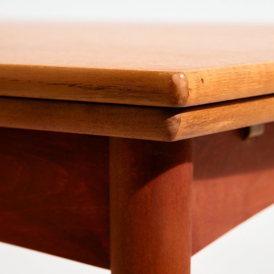 Image 1 of MK9976 Table de salle à manger restaurée en teck et chêne