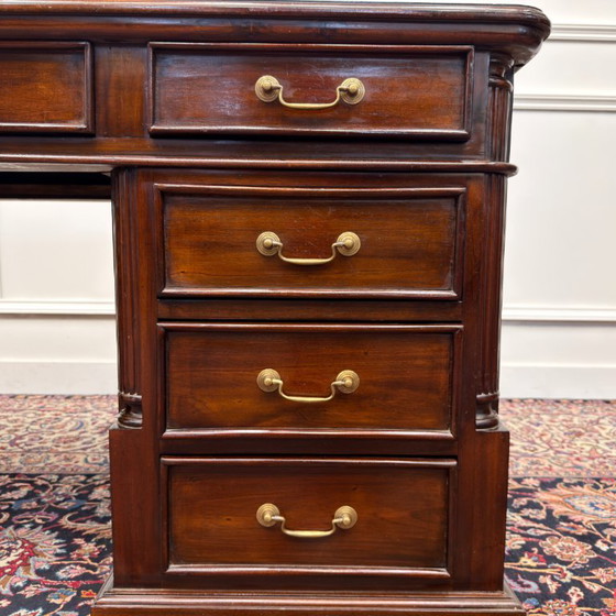 English Classic Desk with Green Leather – Wood (photo 14 of 19)