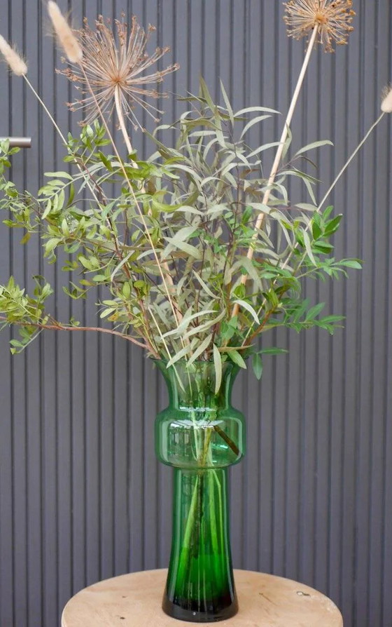 Image 1 of Large green Tang-Li vase by Morales Schildt for Kosta