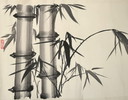 Chinese painting. Horizontal. Flexible as bamboo.