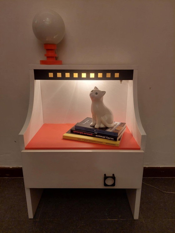 Image 1 of Set di 2 comodini vintage Space Age, anni '70