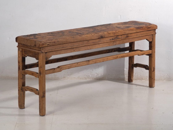 Antique Chinese console altar table in elm – Shanxi, circa 1890 (photo 2 of 40)